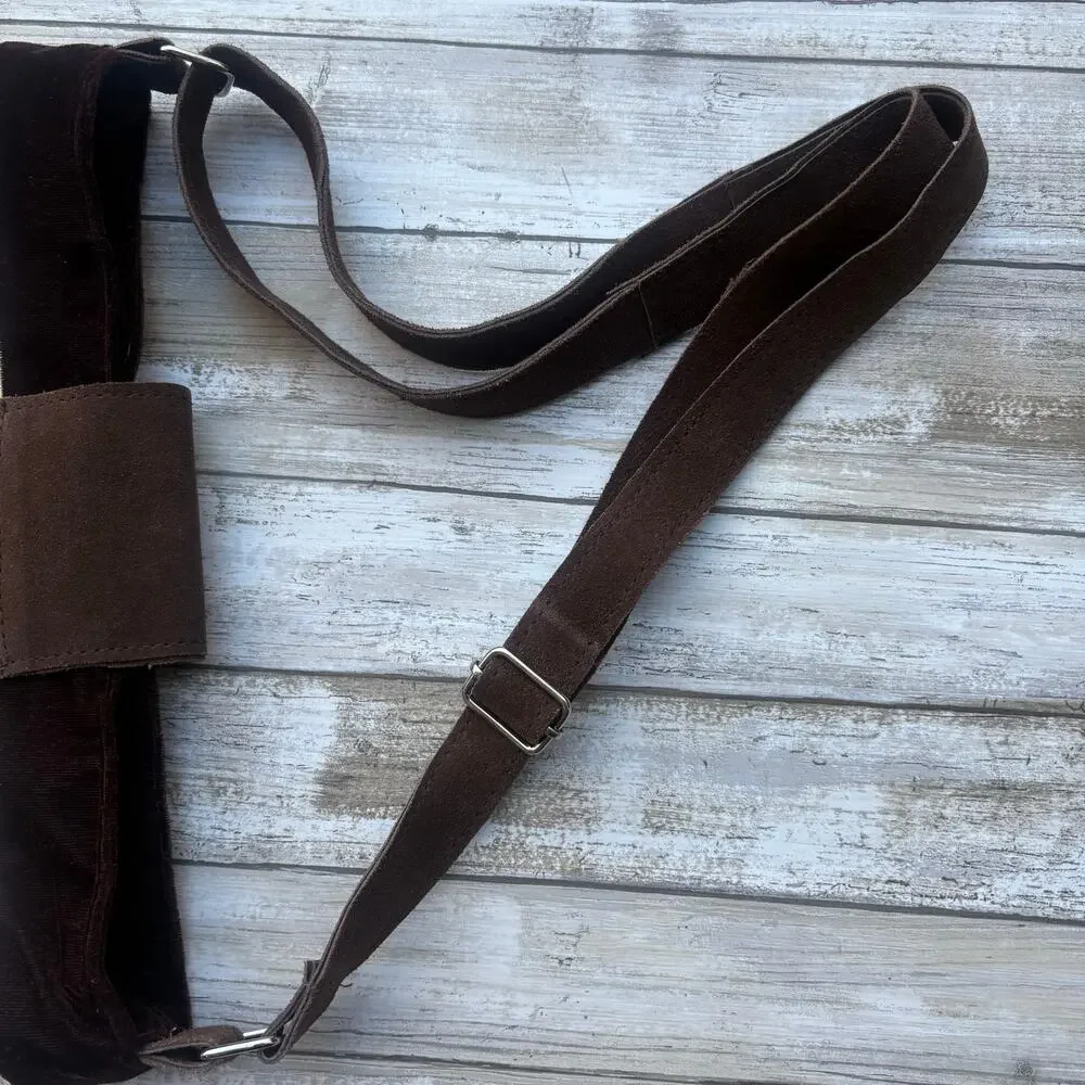 Earthbound Trading Co Purse Afghanistan Inspired Boho Leather Cotton Convertible - Picture 8 of 12